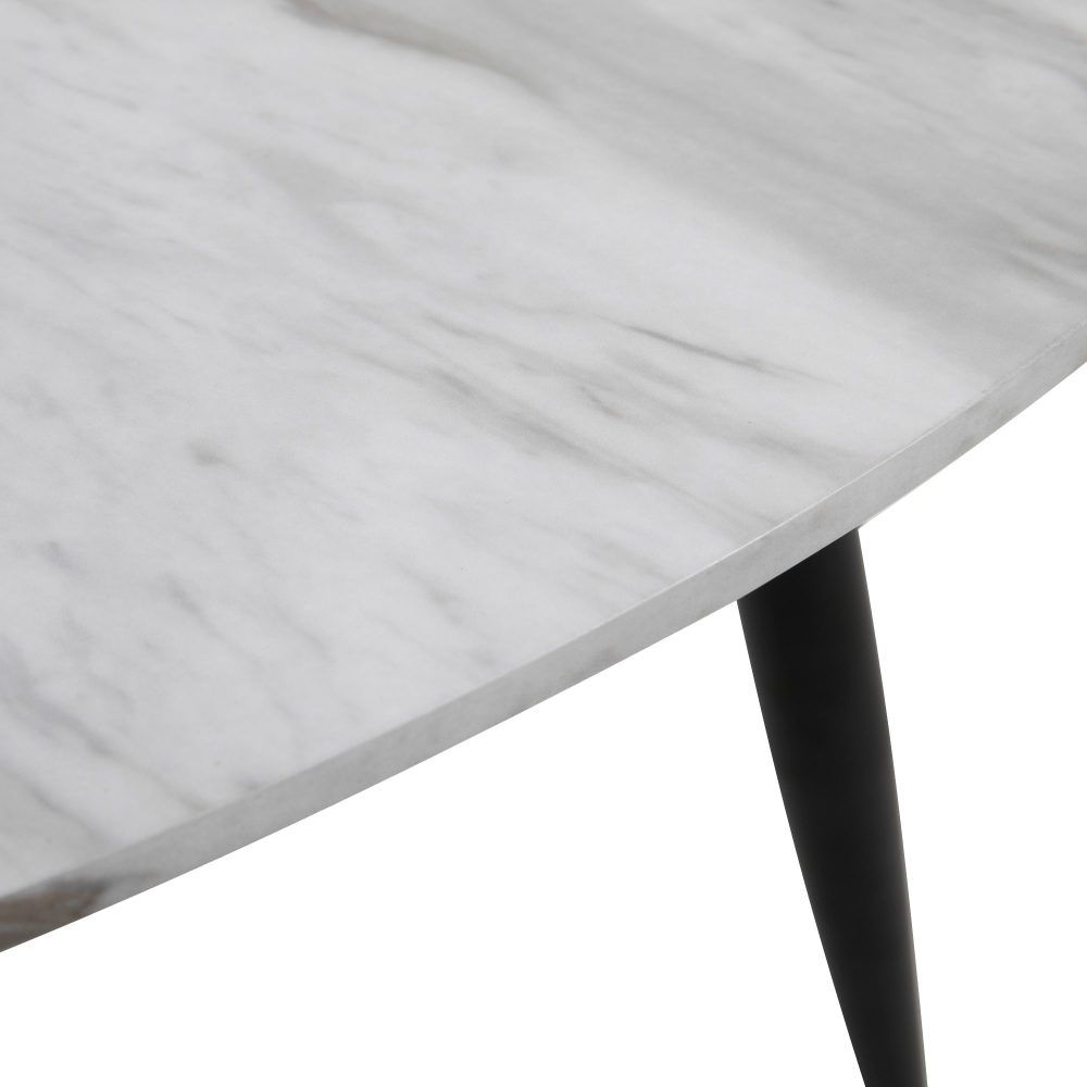 Minimalist Marble Effect Round Coffee Table-Furniture > Living Room > Coffee Tables-PEROZ Accessories