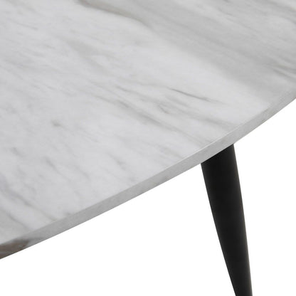 Minimalist Marble Effect Round Coffee Table-Furniture > Living Room > Coffee Tables-PEROZ Accessories