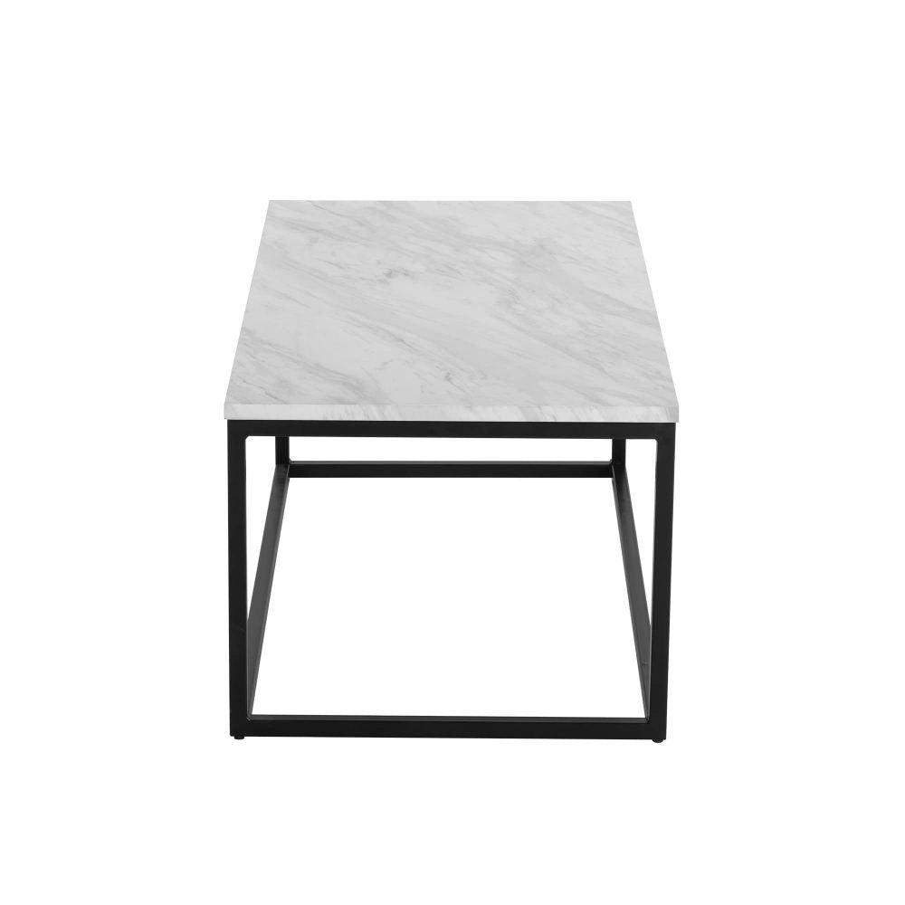 Industrial Style Marble Effect Rectangular Coffee Table-Furniture > Living Room > Coffee Tables-PEROZ Accessories