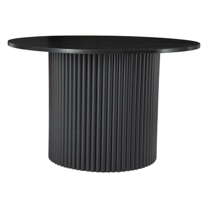Luxe Black Ribbed Texture Wooden Coffee Table-Furniture > Living Room > Coffee Tables-PEROZ Accessories