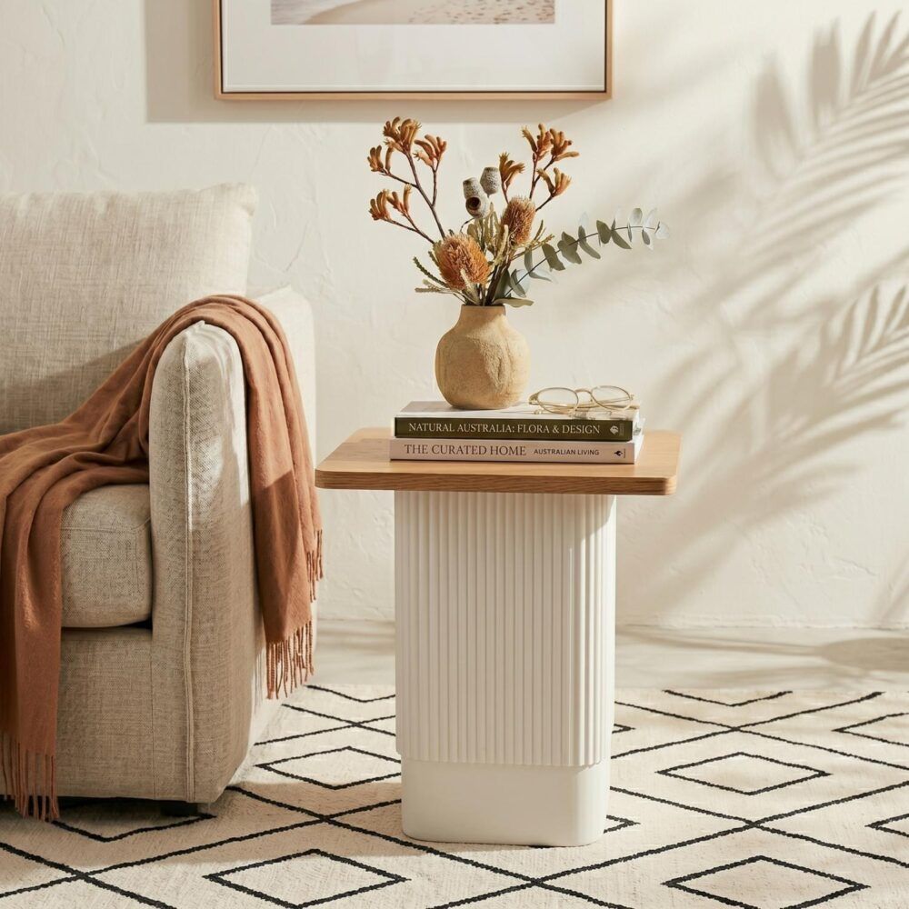 Clara Dusk Natural Side Table-Furniture > Living Room-PEROZ Accessories