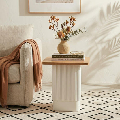 Clara Dusk Natural Side Table-Furniture > Living Room-PEROZ Accessories