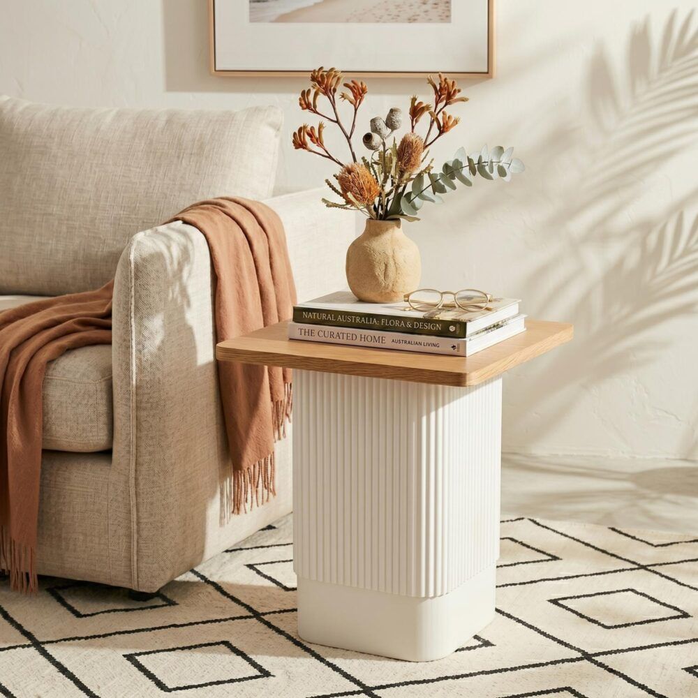 Clara Dusk Natural Side Table-Furniture > Living Room-PEROZ Accessories