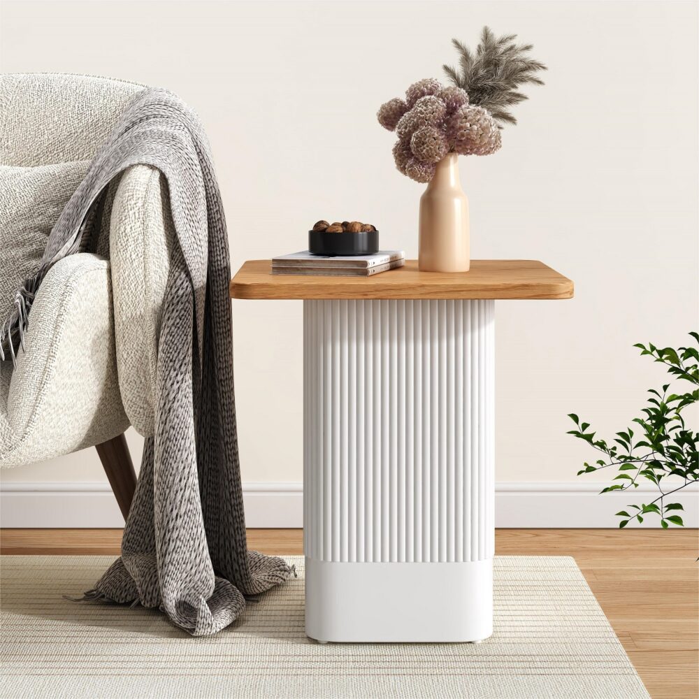 Clara Dusk Natural Side Table-Furniture &gt; Living Room-PEROZ Accessories