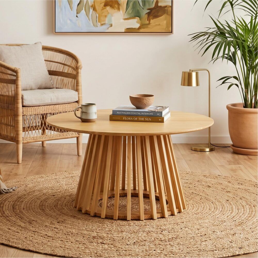 Palmer Coastal Haven Natural Coffee Table-Furniture > Living Room > Coffee Tables-PEROZ Accessories