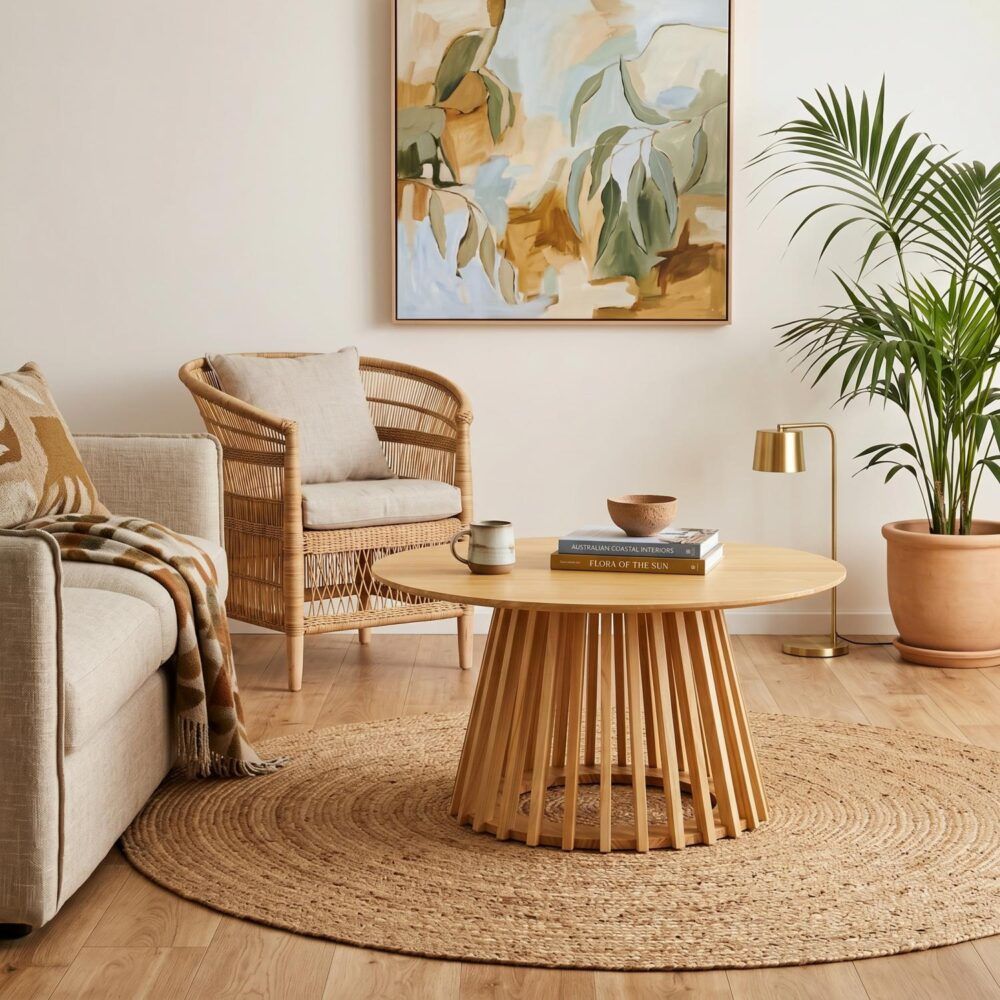 Palmer Coastal Haven Natural Coffee Table-Furniture > Living Room > Coffee Tables-PEROZ Accessories