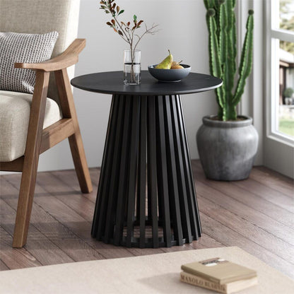 Palmer Charcoal Chic Side Table-Furniture > Living Room > Side Tables-PEROZ Accessories
