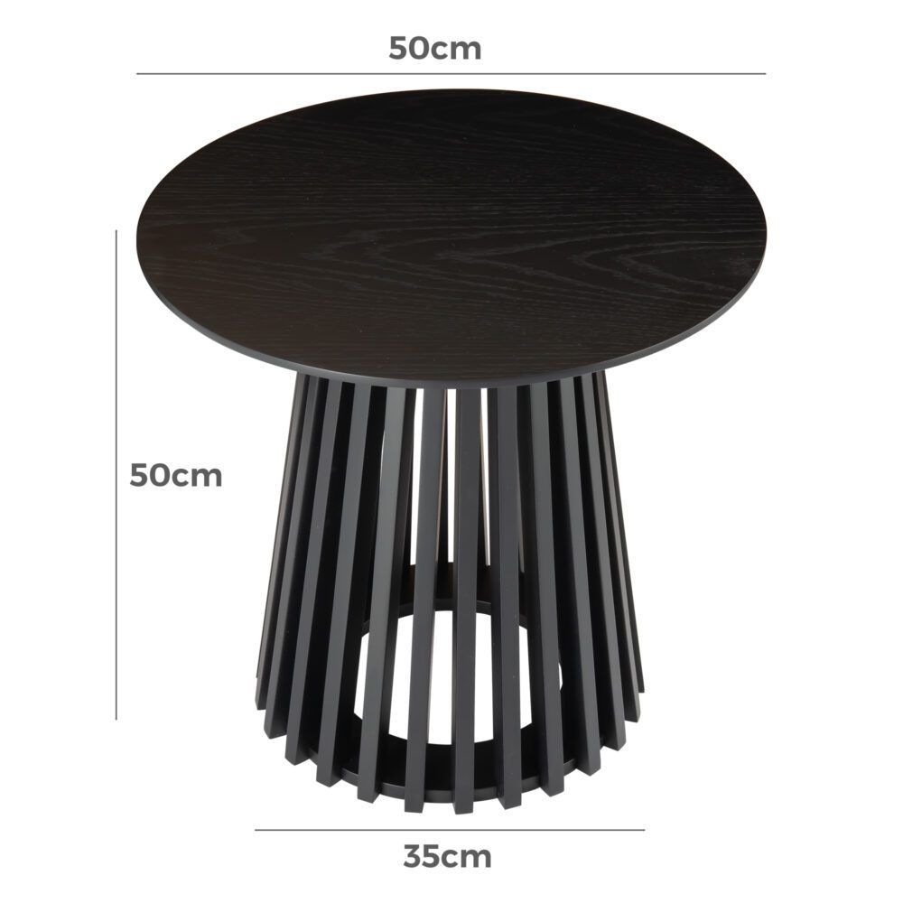 Palmer Charcoal Chic Side Table-Furniture > Living Room > Side Tables-PEROZ Accessories