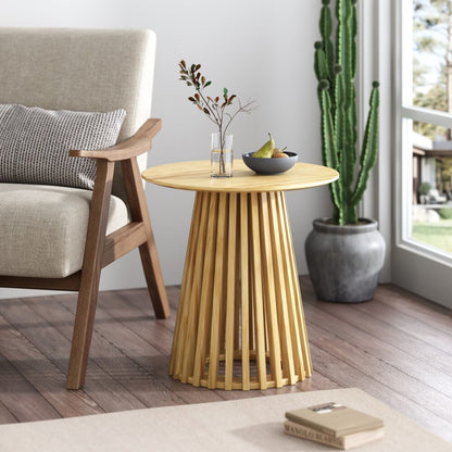 Palmer Timber Tally Natural Side Table-Furniture > Living Room > Side Tables-PEROZ Accessories