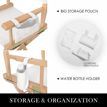 Director Movie Folding Tall Chair 76cm Beech WOOD HUMOR-Furniture &gt; Bar Stools &amp; Chairs &gt; Table &amp; Bar Stools-PEROZ Accessories