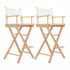 2X Director Movie Folding Tall Chair 76cm Beech WOOD HUMOR-Furniture > Bar Stools & Chairs > Table & Bar Stools-PEROZ Accessories