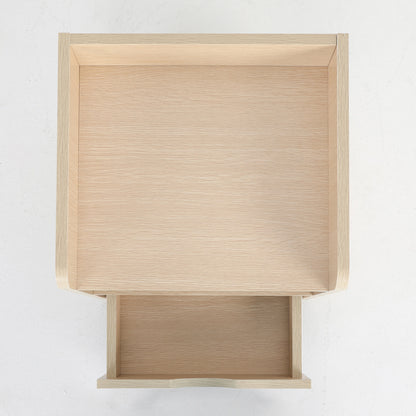 Bedside Table Side Storage Cabinet Nightstand Bedroom 1 Drawer 2 Shelf LARK OAK-Furniture &gt; Bedroom &gt; Bedside Tables-PEROZ Accessories