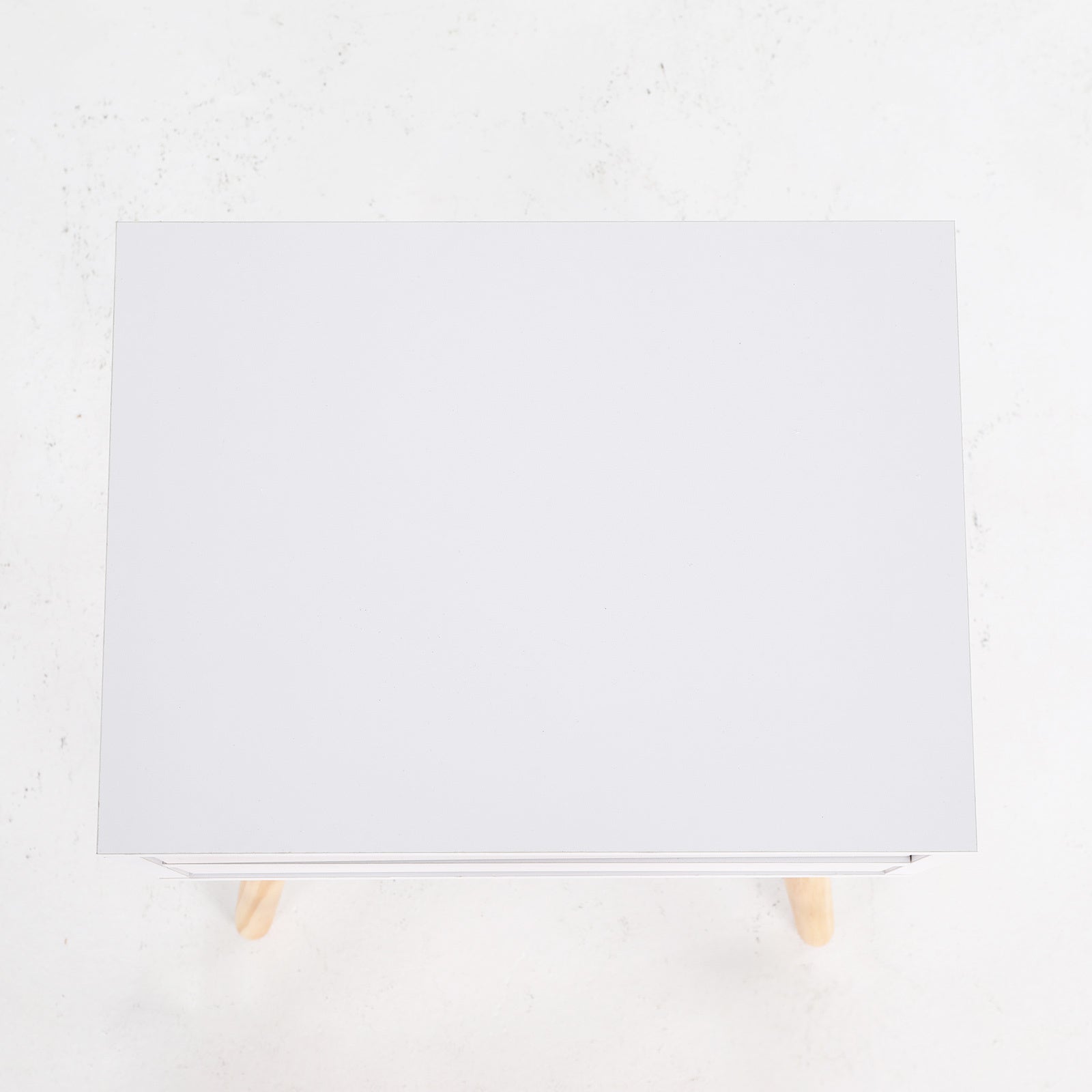 Bedside Table 2 Drawer Wood Leg Storage Cabinet Nightstand SUZY WHITE-Furniture &gt; Bedroom &gt; Bedside Tables-PEROZ Accessories