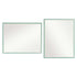 2 Set Wall Mirror Rectangular Frame Bathroom 70x90cm Turquoise-Home & Garden > Decor > Mirrors-PEROZ Accessories