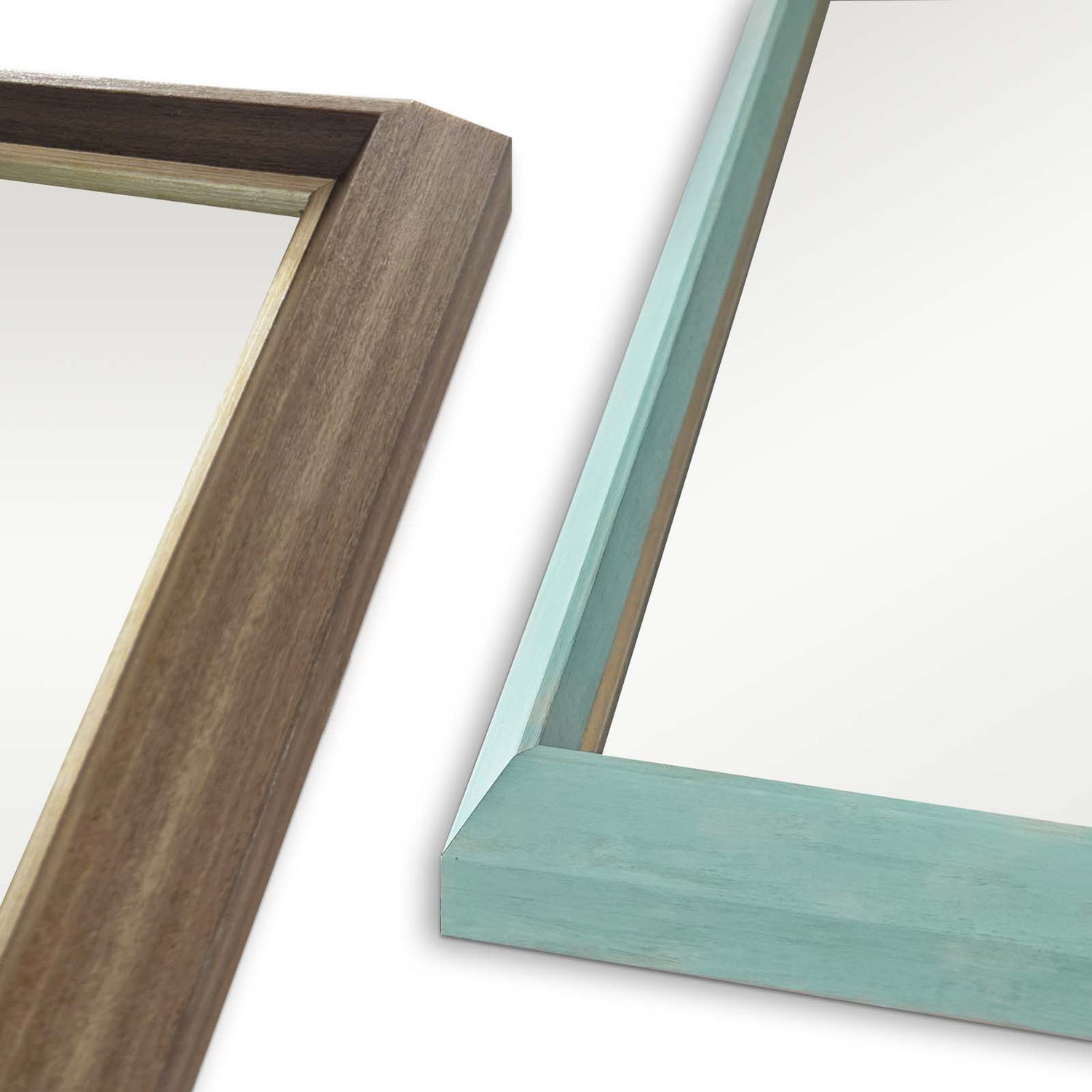 2 Set Wall Mirror Rectangular Frame Bathroom 70x90cm Turquoise-Home &amp; Garden &gt; Decor &gt; Mirrors-PEROZ Accessories