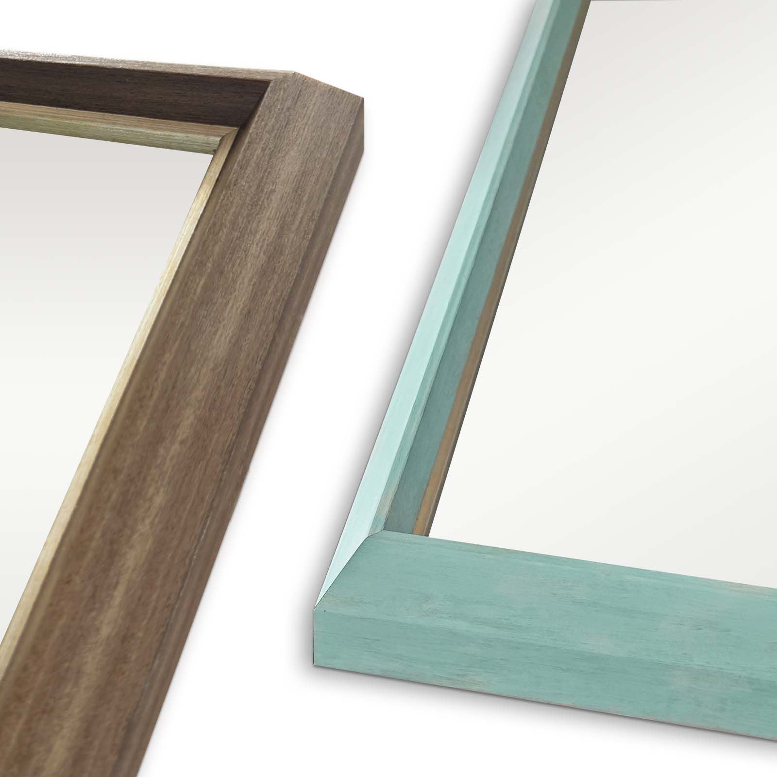 2 Set Wall Mirror Rectangular Frame Bathroom 70x90cm Turquoise-Home &amp; Garden &gt; Decor &gt; Mirrors-PEROZ Accessories