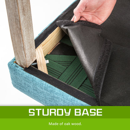 French Provincial Dining Chair Oak Leg AMOUR BLUE-Furniture &gt; Dining &gt; Kitchen &amp; Dining Chairs-PEROZ Accessories