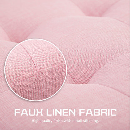 Storage Ottoman Stool 102cm Fabric PINK-Ottomans-PEROZ Accessories