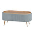 Coffee Table Storage Ottoman - Corduroy Padded Blanket Box Bench ESME - DUSTY BLUE-Furniture > Living Room > Ottomans & Footstools-PEROZ Accessories