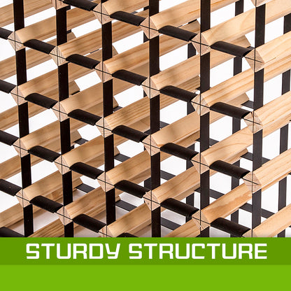 Timber Wine Rack Storage Cellar Organiser 72 Bottle-Home &amp; Garden &gt; Kitchenware-PEROZ Accessories