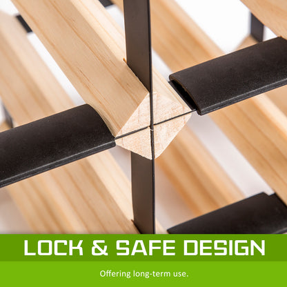 Timber Wine Rack Storage Cellar Organiser 72 Bottle-Home &amp; Garden &gt; Kitchenware-PEROZ Accessories