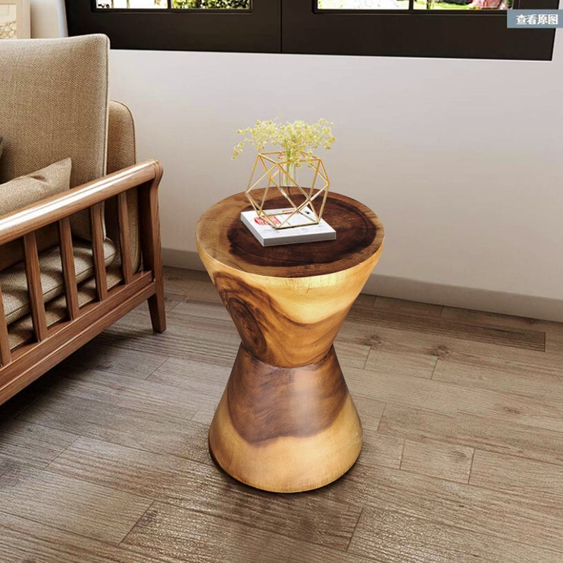 Hourglass Side Table or Stool bedside side drinks table-Furniture &gt; Bedroom &gt; Bedside Tables-PEROZ Accessories