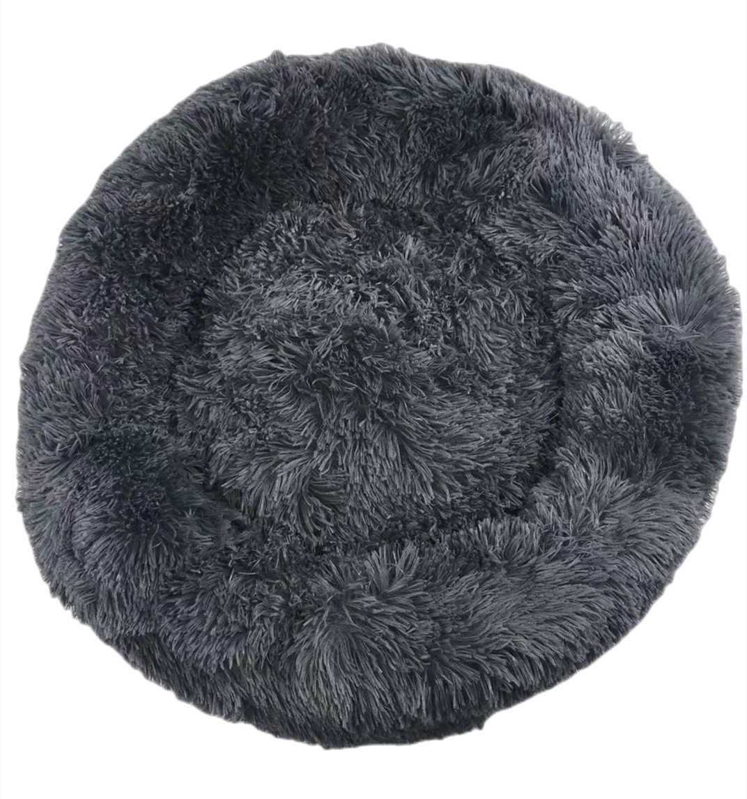 YES4PETS Medium Calming Plush Cat Dog Bed Fluffy Bedding Grey-Pet Care &gt; Dog Supplies &gt; Dog Beds-PEROZ Accessories