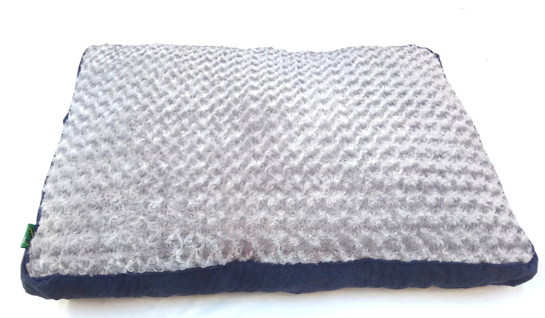 YES4PETS Medium Dog Puppy Pad Bed Kennel Mat Cushion Bed 85 x 60 cm Blue / Grey-Pet Care &gt; Dog Supplies &gt; Dog Beds-PEROZ Accessories