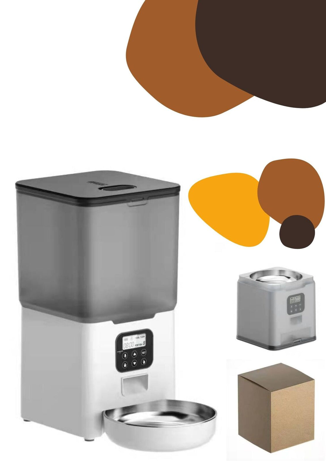 YES4PETS 5.6L Visible Automatic Digital Pet Dog Cat Feeder Food Bowl Dispenser-Pet Care &gt; Dog Supplies-PEROZ Accessories
