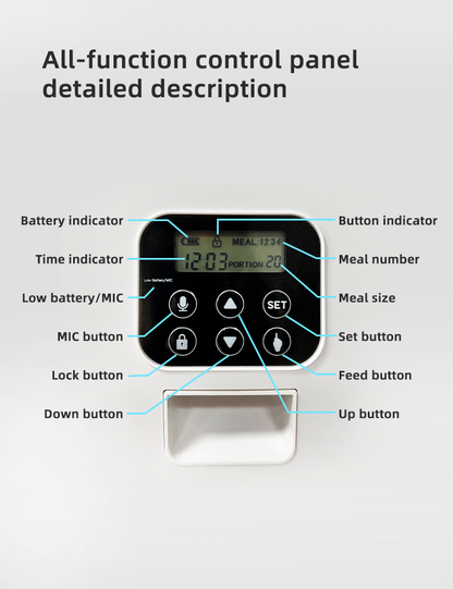 YES4PETS 5.6L Visible Automatic Digital Pet Dog Cat Feeder Food Bowl Dispenser-Pet Care &gt; Dog Supplies-PEROZ Accessories