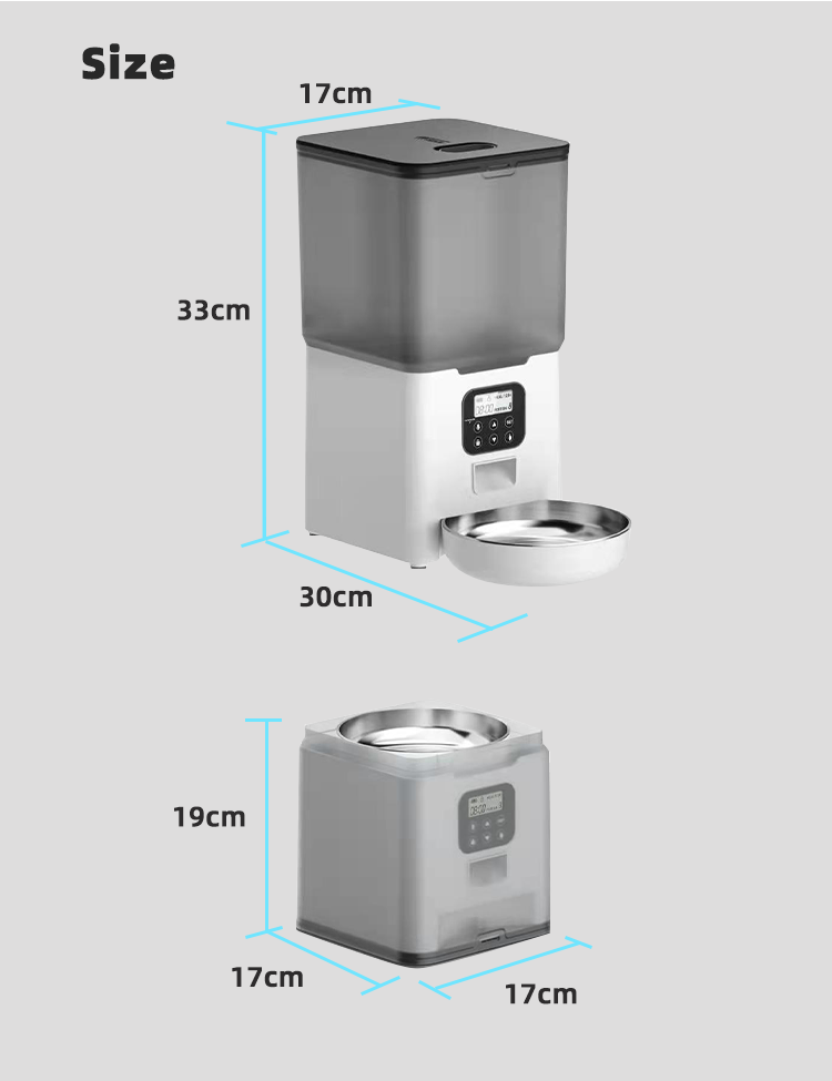 YES4PETS 5.6L Visible Automatic Digital Pet Dog Cat Feeder Food Bowl Dispenser-Pet Care &gt; Dog Supplies-PEROZ Accessories