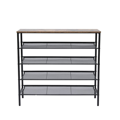 YES4HOMES 5-Tier Large Shoe Rack Shelf Stand Flat &amp; Slant Adjustable Storage Organizer 100 cm-Home &amp; Garden &gt; DIY &gt; Kitchen &amp; Bathroom DIY-PEROZ Accessories