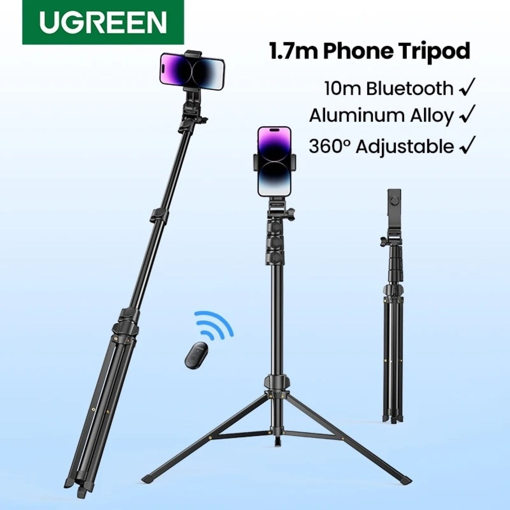 UGREEN 15062 Selfie Stick Tripod with Remote 1.5M-Audio &amp; Video &gt; Photography &gt; Camera Accessories-PEROZ Accessories