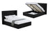 Hilton Black Velvet Gas Lift Bed - Queen-Furniture > Bedroom > Beds & Bed Frames-PEROZ Accessories