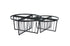 Salina Coffee Table 90cm Black Base - Clear Glass-Furniture > Living Room-PEROZ Accessories