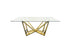 Roula Gold Dining Table - Clear Glass - 240cm x 110cm-Furniture > Dining > Dining Tables-PEROZ Accessories
