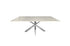 Miles Silver With White Marble Dining Table - 90cm x 180cm-Furniture > Dining > Dining Tables-PEROZ Accessories