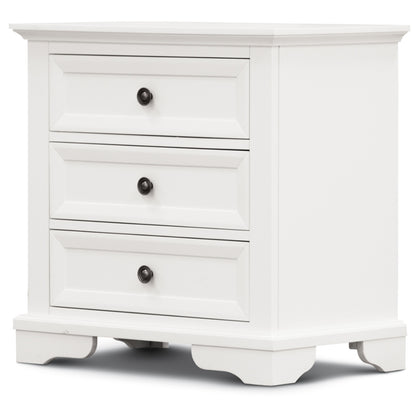 Celosia Bedside Table 3 Drawers Storage Cabinet Nightstand End Tables - White-Furniture &gt; Bedroom &gt; Bedside Tables-PEROZ Accessories