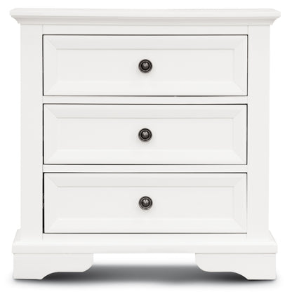 Celosia Bedside Table 3 Drawers Storage Cabinet Nightstand End Tables - White-Furniture &gt; Bedroom &gt; Bedside Tables-PEROZ Accessories