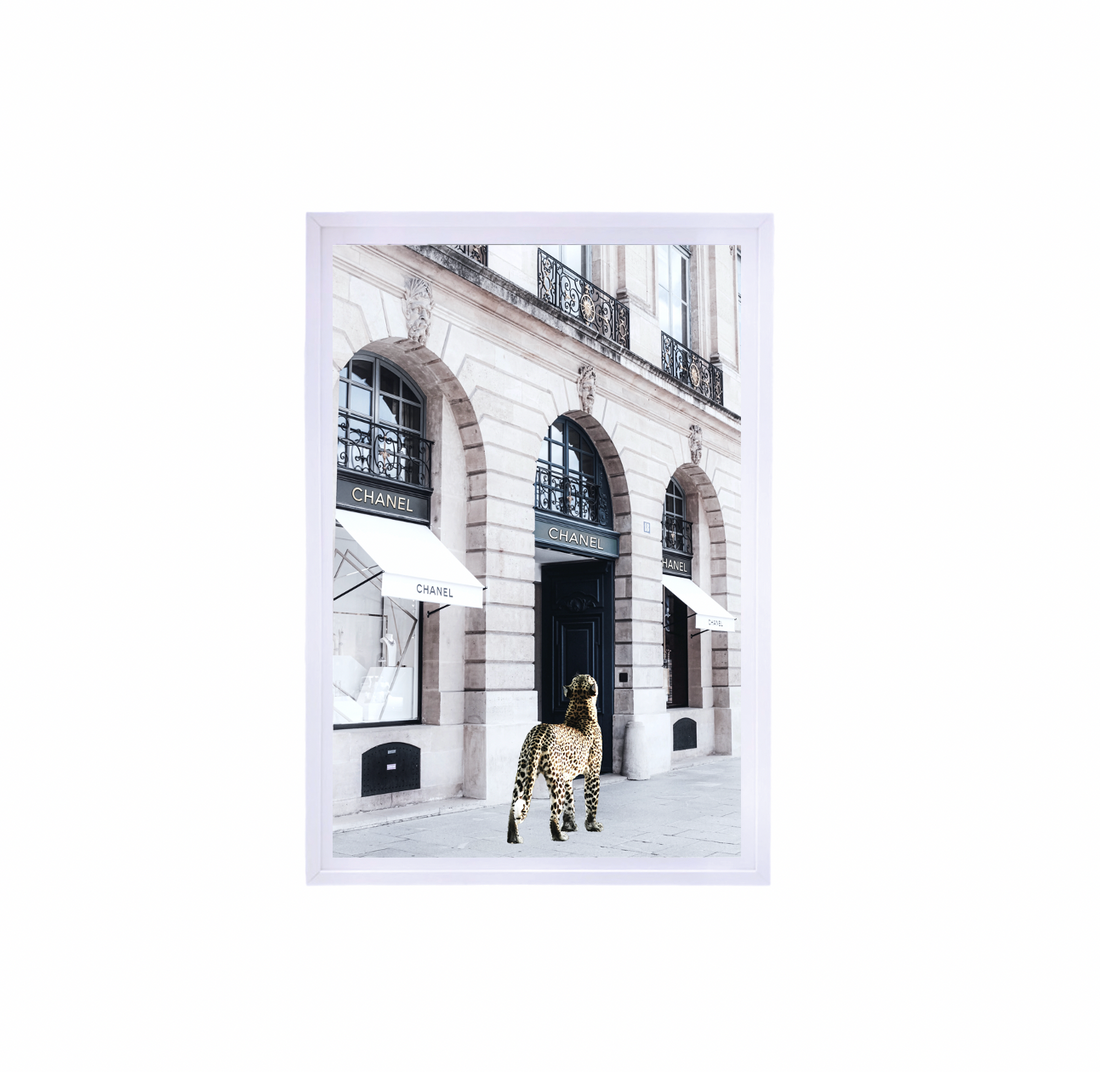 Interior Ave - Catwalk - 90cm x 60cm White Framed Artwork-Wall Art-PEROZ Accessories