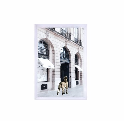 Interior Ave - Catwalk - 90cm x 60cm White Framed Artwork-Wall Art-PEROZ Accessories