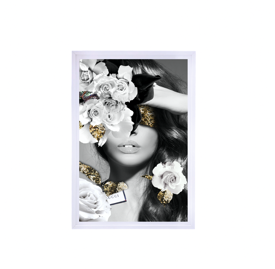 Interior Ave - Made In Italy - 90cm x 60cm White Framed Artwork-Wall Art-PEROZ Accessories