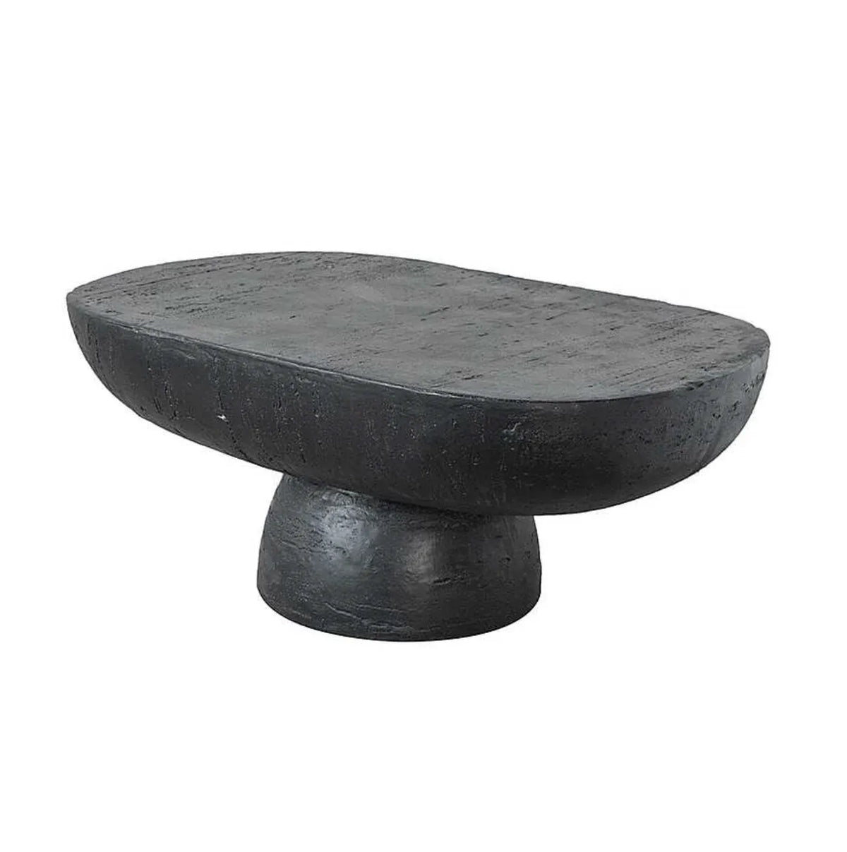 Interior Ave - Korra Sculptural Black Stone Coffee Table-Furniture > Living Room > Coffee Tables-PEROZ Accessories