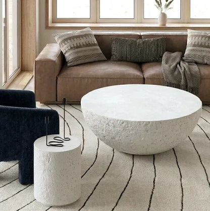 Interior Ave - Lunar Stone Coffee Table - Fossil-Furniture > Living Room > Coffee Tables-PEROZ Accessories