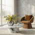 Interior Ave - Nobu Round Sculptural Stone Coffee Table - Panda Marble Finish-Furniture > Living Room > Coffee Tables-PEROZ Accessories