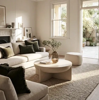 Interior Ave - Zelda Sculptural Stone Coffee Table - Sand Textured Finish-Furniture > Living Room > Coffee Tables-PEROZ Accessories