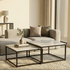 Interior Ave - Ciest Square Nested Coffee Table Set - White Marble Stone-Furniture > Living Room > Coffee Tables-PEROZ Accessories