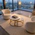 Interior Ave - Premier Nested Coffee Table Set - White Marble Stone-Furniture > Living Room > Coffee Tables-PEROZ Accessories