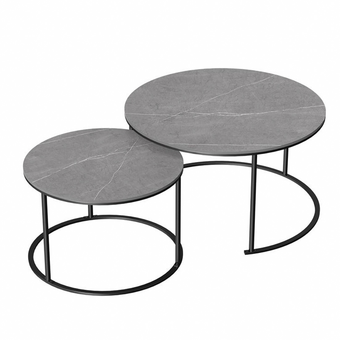 Interior Ave - Executive Stone Nested Coffee Table Set-Furniture > Living Room > Coffee Tables-PEROZ Accessories