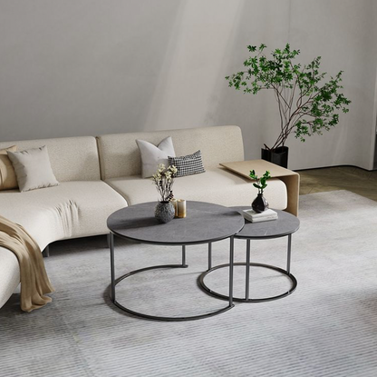Interior Ave - Executive Stone Nested Coffee Table Set-Furniture > Living Room > Coffee Tables-PEROZ Accessories